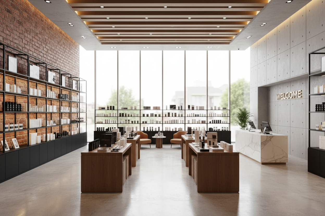 shop retail with background